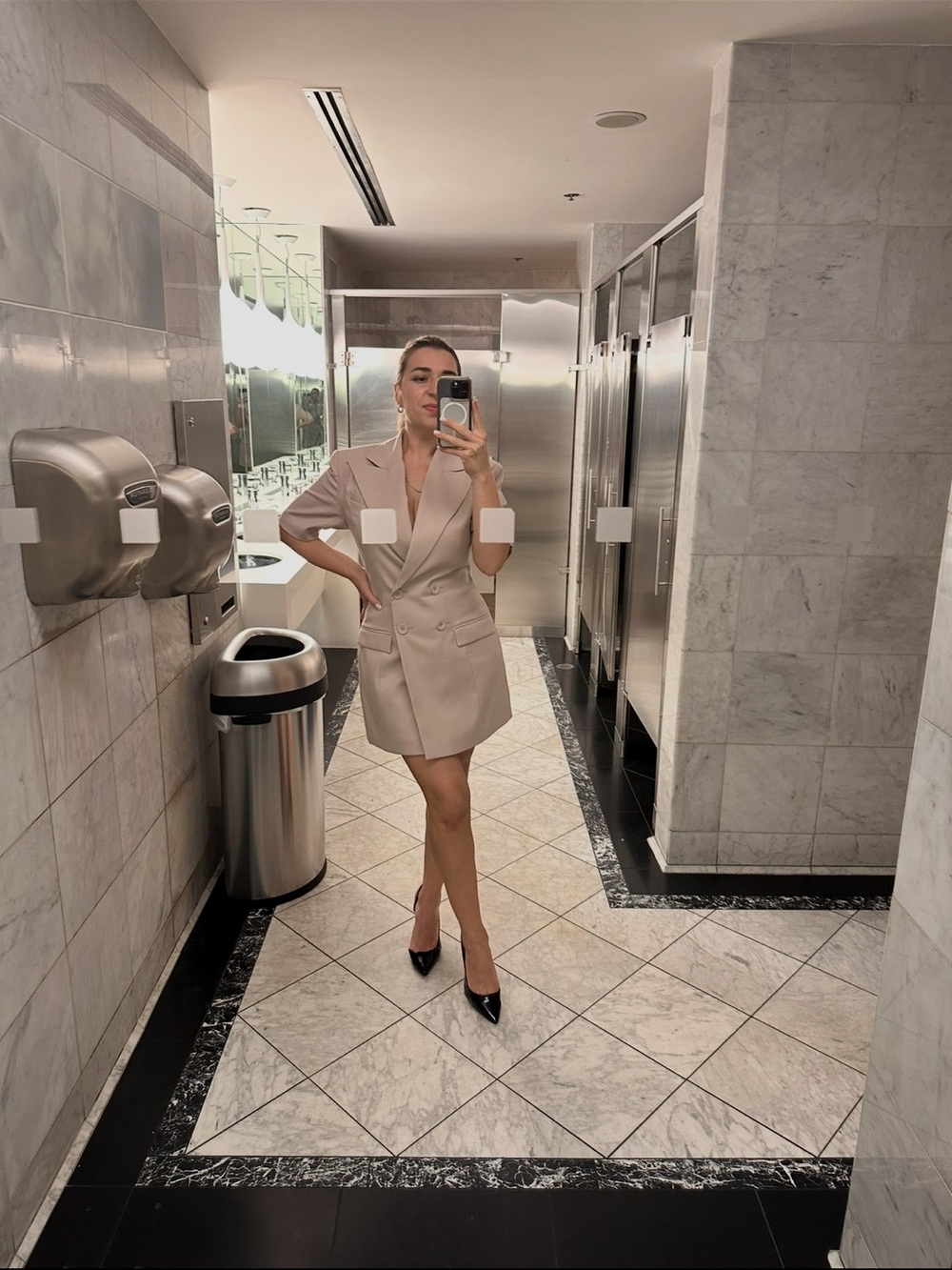 Anna Quan Blazer in Pale Blush
